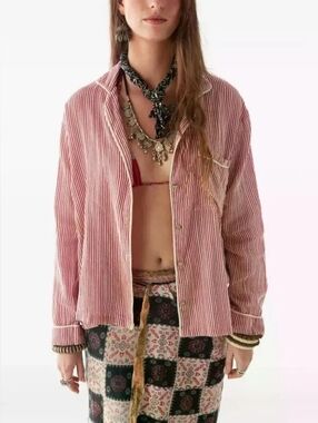 Maison Hotel Women's Dodo Blouse in 'Bidart Rouge' - Size S
